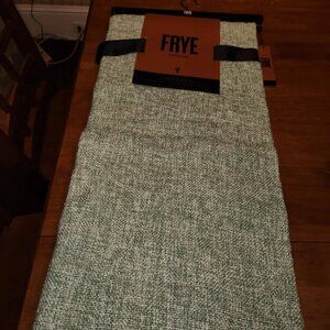 FRYE Fringe Oversized Throw Blanket 50 x 70" Marbled green NWT